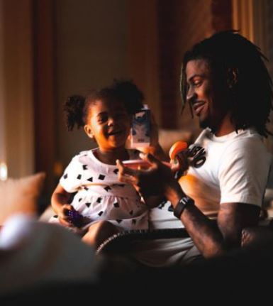 Kaari Jaidyn Morant with her father Ja Morant